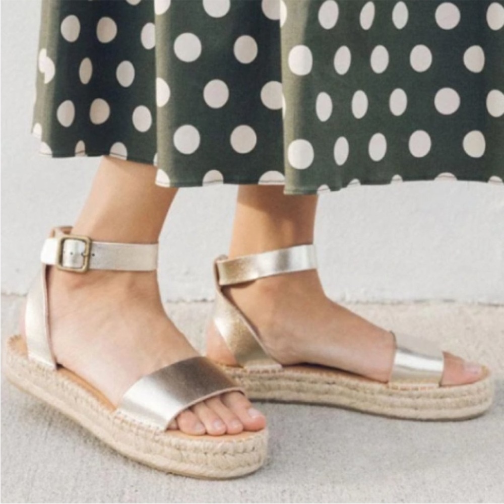 Soludos Gold Cadiz Sandal